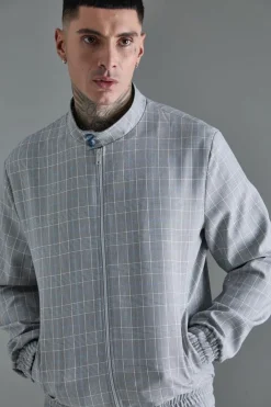 Tall Check Tailored Wide Leg Trousers