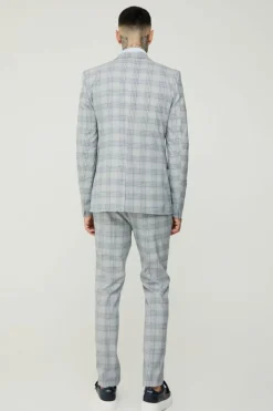 Tall Checked Skinny Fit Suit