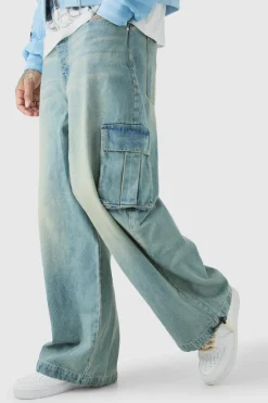 Tall Denim Cargo Parachute Jeans