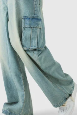 Tall Denim Cargo Parachute Jeans