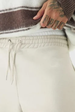 Tall Double Waistband Baggy Fit Jersey Bottoms In Stone