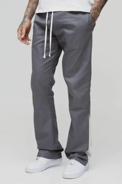 Tall Drawcord Waist Stacked Flared Gusset Trousers