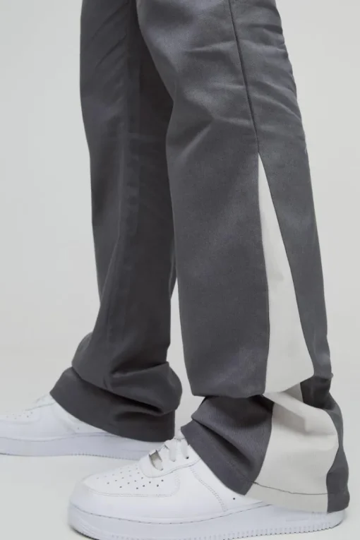 Tall Drawcord Waist Stacked Flared Gusset Trousers