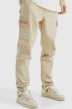 Tall Elastic Comfort Felt Detail Cargo Trouser