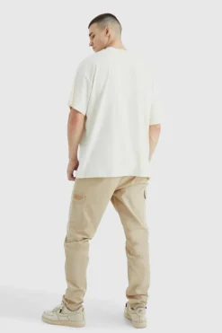 Tall Elastic Comfort Felt Detail Cargo Trouser