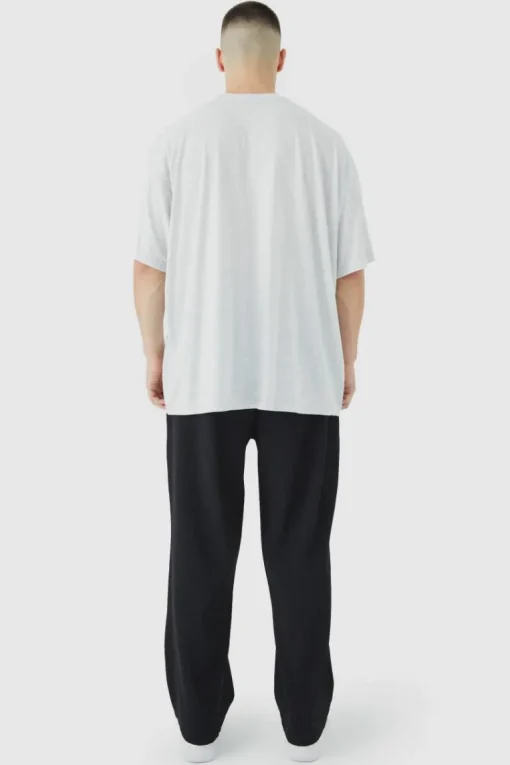 Tall Elastic Waist Relaxed Fit Cropped Pleated Trouser