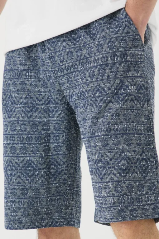 Tall Elasticated Waist Relaxed Jacquard Abstract Shorts