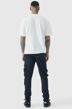 Tall Fixed Waist Skinny Stretch Twill Cargo Trouser