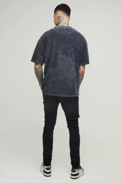 Tall Heavyweight Skinny Fit Cargo Trousers