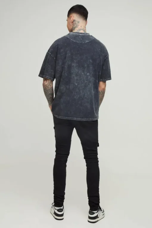 Tall Heavyweight Skinny Fit Cargo Trousers