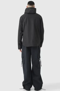 Tall Lightweight Hooded Parka Jacket In Black