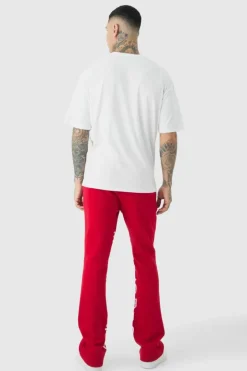 Tall Love Heart Embroidered T-shirt In White