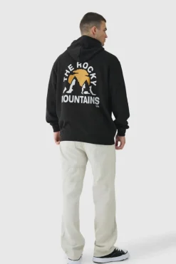 Tall Mountains Graphic Oversized Hoodie