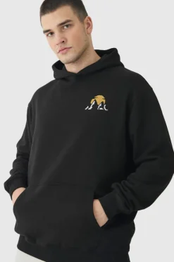 Tall Mountains Graphic Oversized Hoodie