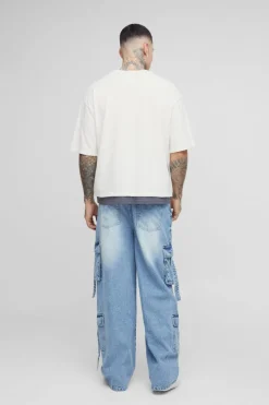 Tall Multi Pocket Baggy Cargo Jeans