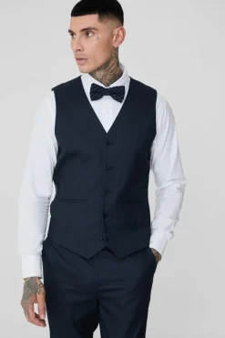 Tall Navy Pinstripe Waistcoat