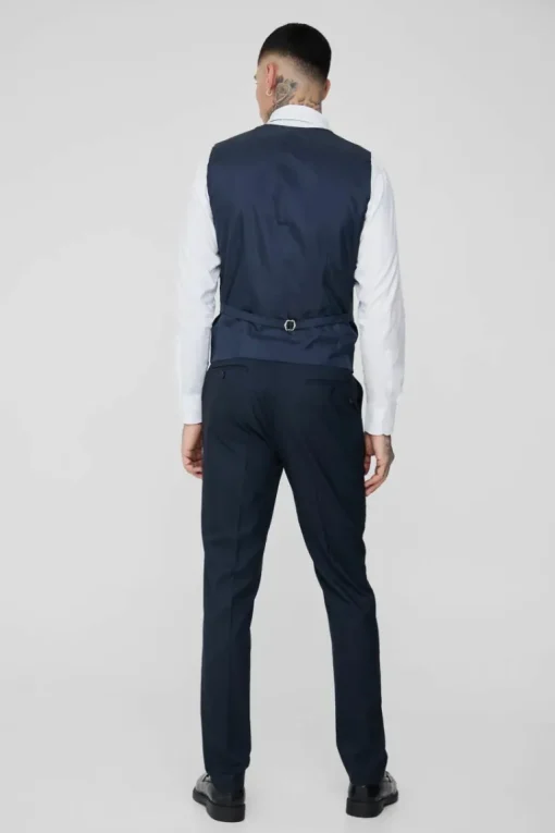 Tall Navy Pinstripe Waistcoat