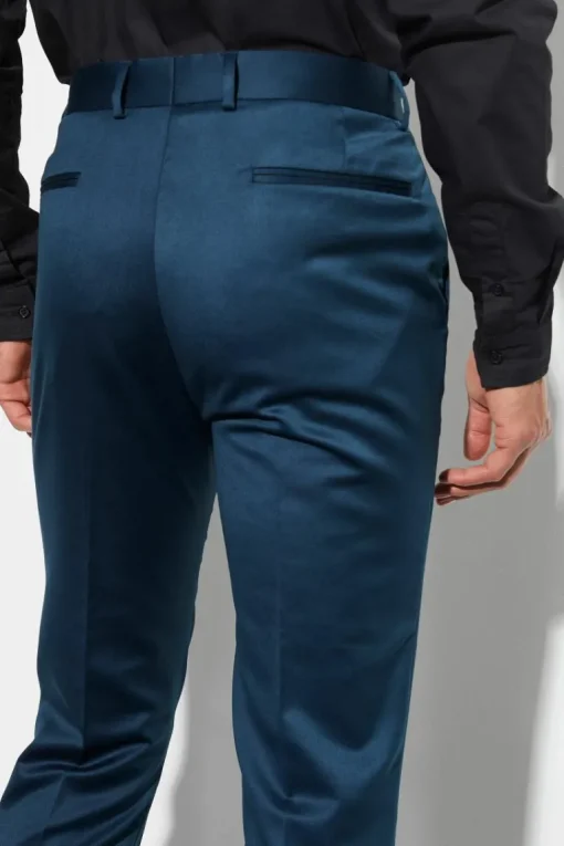 Tall Navy Satin Skinny Fit Suit