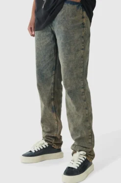 Tall Overdye Acid Wash Relaxed Fit Jeans