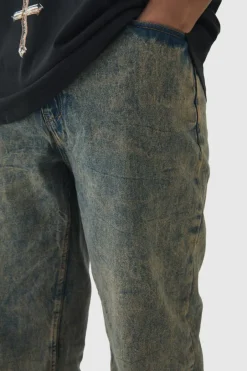 Tall Overdye Acid Wash Relaxed Fit Jeans