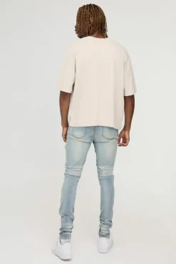 Tall Overdye Skinny Distressed Carpenter Jeans