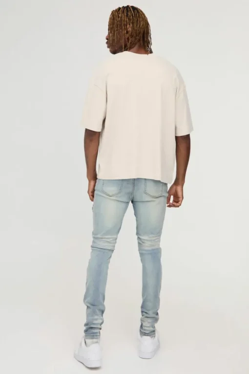 Tall Overdye Skinny Distressed Carpenter Jeans