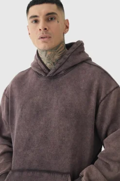 Tall Oversized Boxy Acid Wash Hoodie