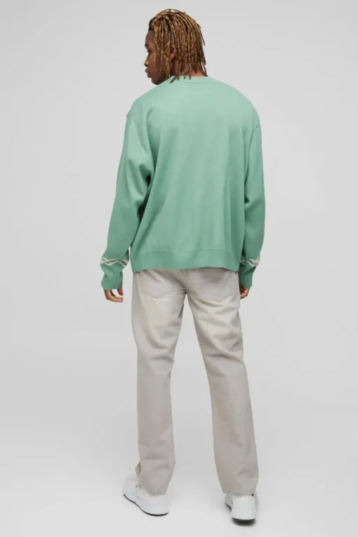 Tall Oversized Boxy Moto Knitted Jumper