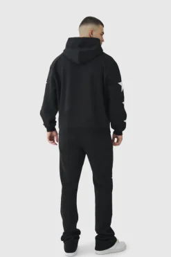 Tall Oversized Boxy Off Season Puff Printed Hooded Tracksuit