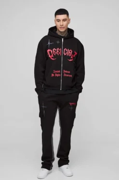 Tall Oversized Boxy Official Hooded Gusset Jogger Tracksuit