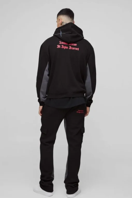 Tall Oversized Boxy Official Hooded Gusset Jogger Tracksuit