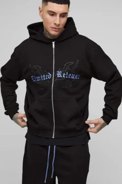 Tall Oversized Boxy Seam Detail Limited Hooded Wide Fit Tracksuit