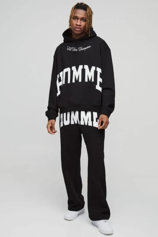 Tall Oversized Boxy Split Hem Homme Tracksuit