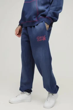 Tall Oversized Contrast Stitch Lmted Spray Wash Jogger
