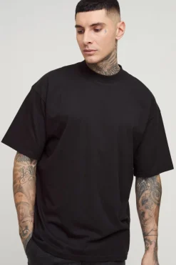 Tall Oversized Extended Neck Basic T-Shirt