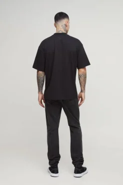 Tall Oversized Extended Neck Basic T-Shirt