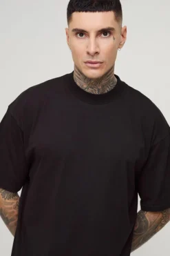 Tall Oversized Extended Neck Basic T-Shirt