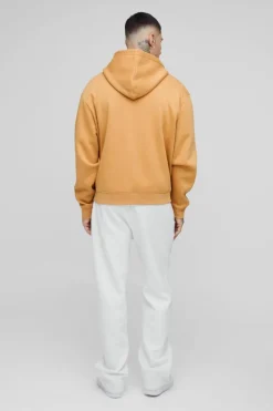 Tall Oversized Heavyweight Boxy Zip Thru Carpenter Hoodie