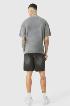 Tall Oversized Homme Cross T-shirt In Grey
