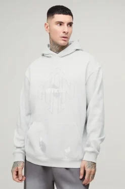 Tall Oversized Man Paint Splatter Hoodie