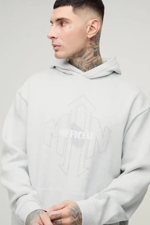 Tall Oversized Man Paint Splatter Hoodie
