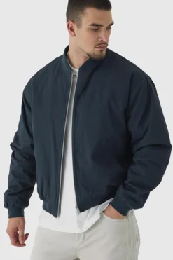Tall Oversized Padded Twill Applique Bomber
