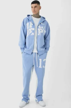 Tall Oversized Zip Through OFCL Gusset Hooded Tracksuit
