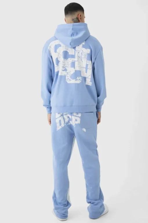 Tall Oversized Zip Through OFCL Gusset Hooded Tracksuit