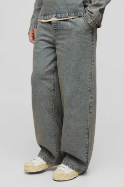 Tall Pleated Baggy Jeans