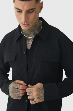 Tall Pleated Cargo Overshirt
