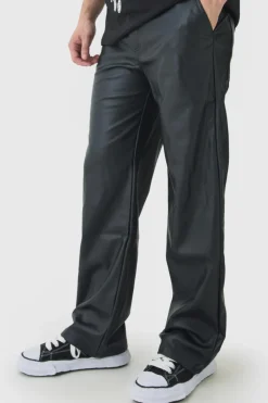 Tall PU Relaxed Fit Trousers