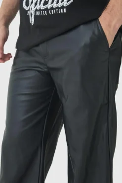 Tall PU Relaxed Fit Trousers