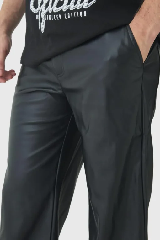 Tall PU Relaxed Fit Trousers