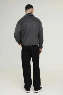 Tall Relaxed Fit Belted Trousers in Black